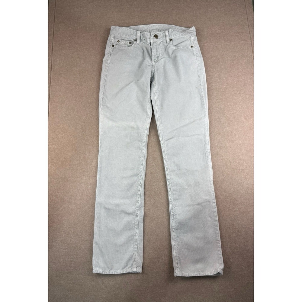 J.Crew Pants Women's 26S Off White Corduroy City Fit Straight‎ Leg